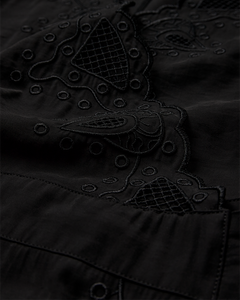 CMMADELYN - DRESS WITH PEEKABOO LACES IN BLACK