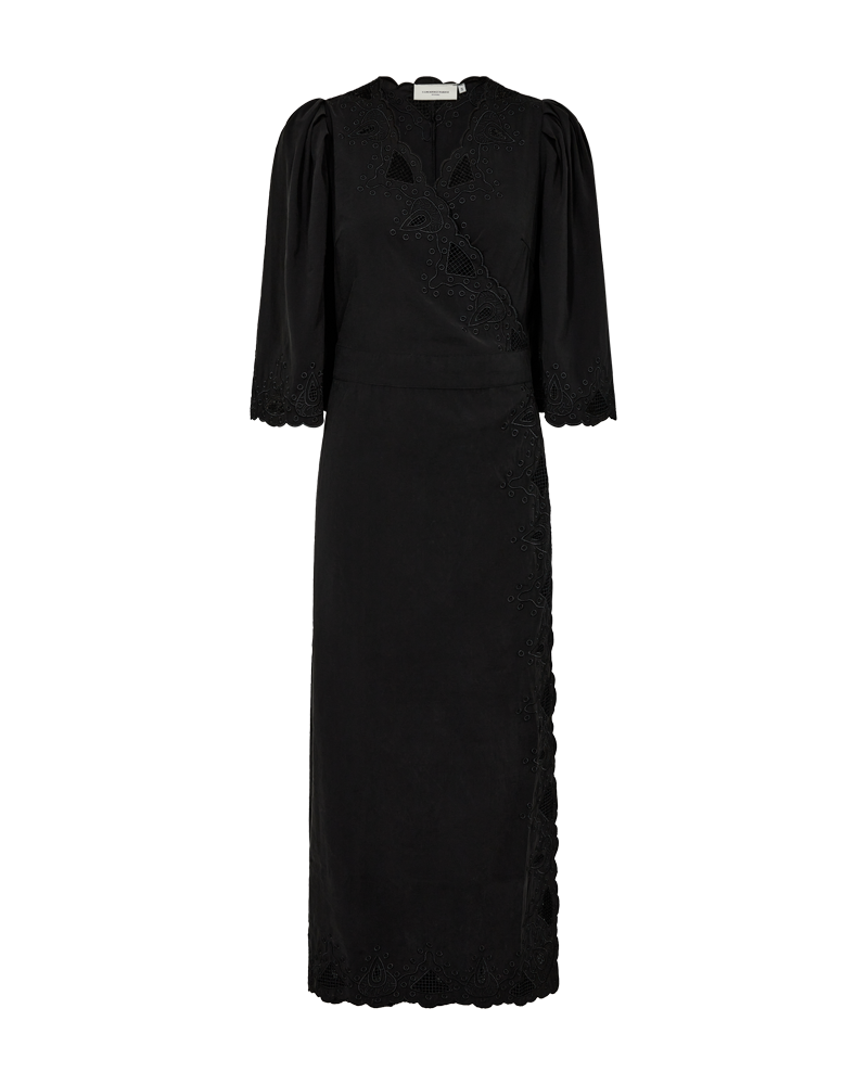 CMMADELYN - DRESS WITH PEEKABOO LACES IN BLACK