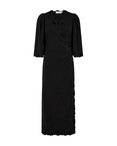 CMMADELYN - DRESS WITH PEEKABOO LACES IN BLACK