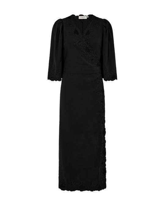 Cmmadelyn - jurk met peekaboo veters in zwart