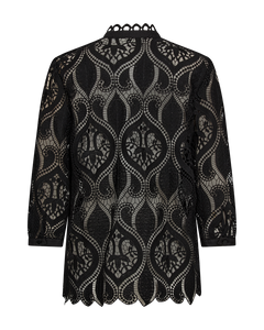 CMMALULU - SHIRT WITH LACE IN BLACK