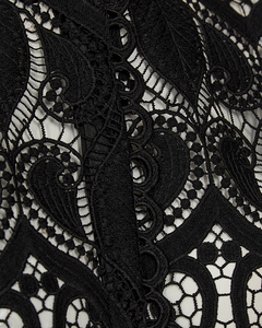 CMMALULU - SHIRT WITH LACE IN BLACK