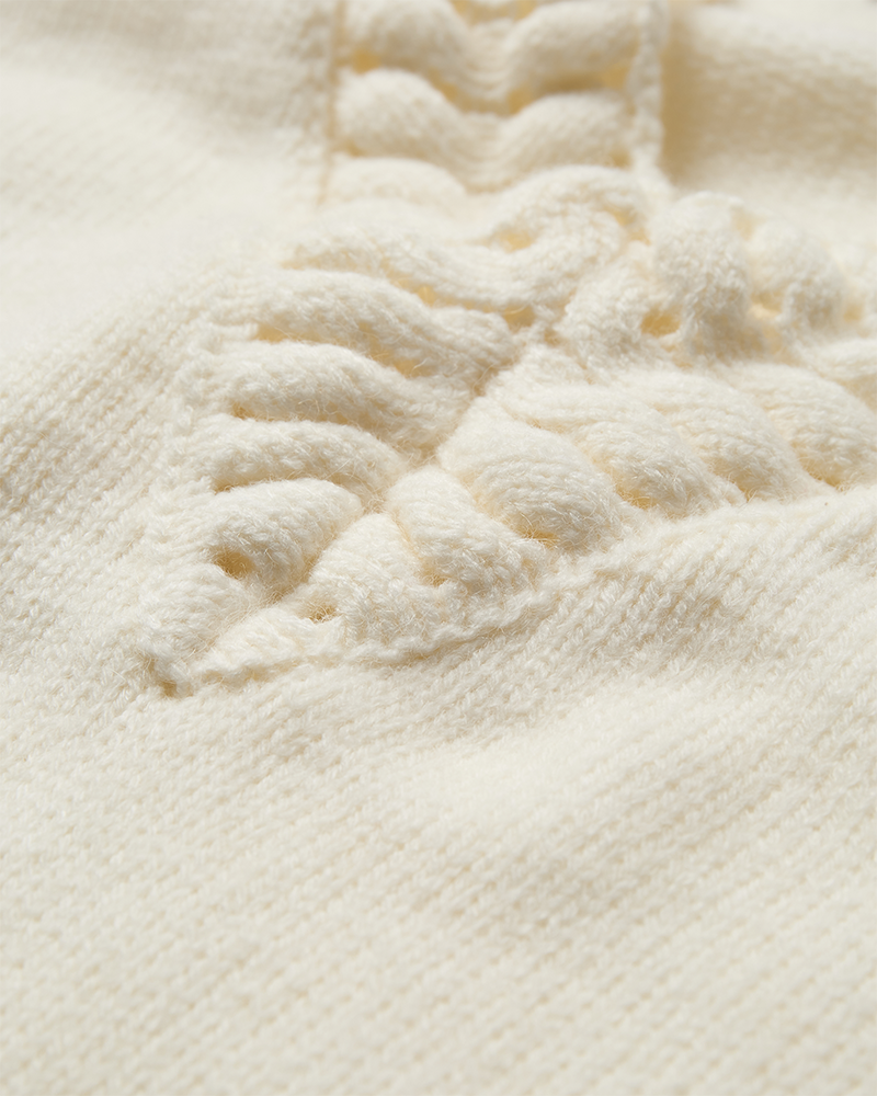 CMYARI-Fijn gebreide pullover in beige, off-wit