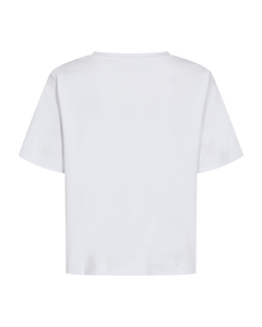 CMMUSE - T-SHIRT WITH RHINESTONES IN WHITE