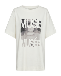 CMMUSE - T-SHIRT IN BEIGE,OFF-WHITE