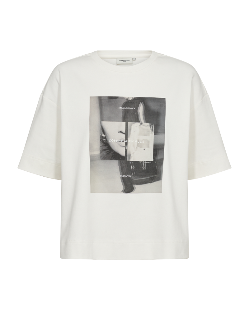CMMUSE - T-SHIRT IN BEIGE,OFF-WHITE
