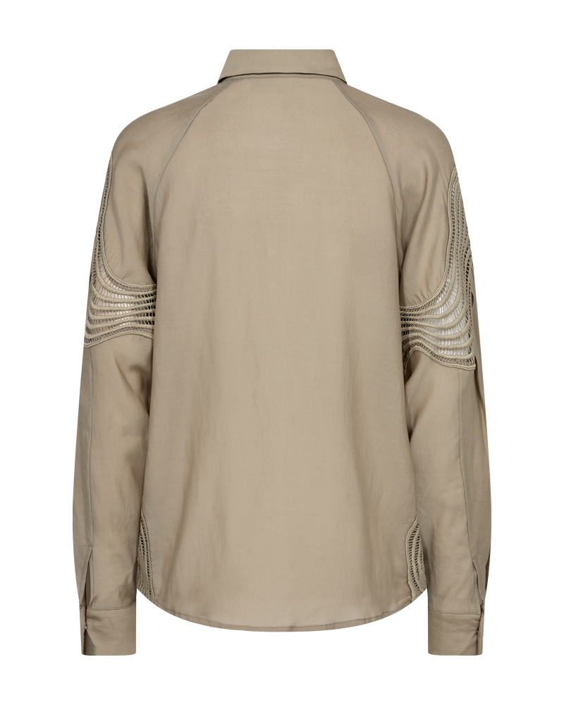 CMMOLLY - SHIRT WITH LACES IN BEIGE