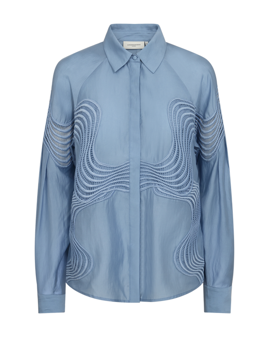 CMMOLLY - SHIRT WITH LACES IN BLUE