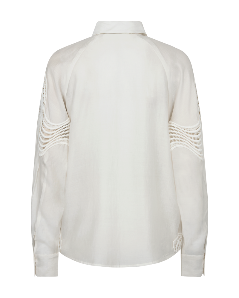 CMMOLLY - SHIRT WITH LACE IN OFF-WHITE