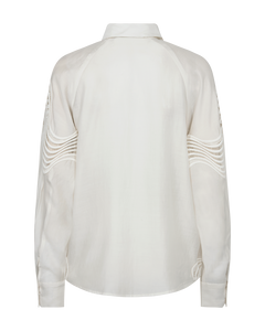 CMMOLLY - SHIRT WITH LACE IN OFF-WHITE