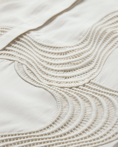 CMMOLLY - SHIRT WITH LACE IN OFF-WHITE