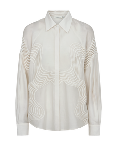 CMMOLLY - SHIRT WITH LACE IN OFF-WHITE