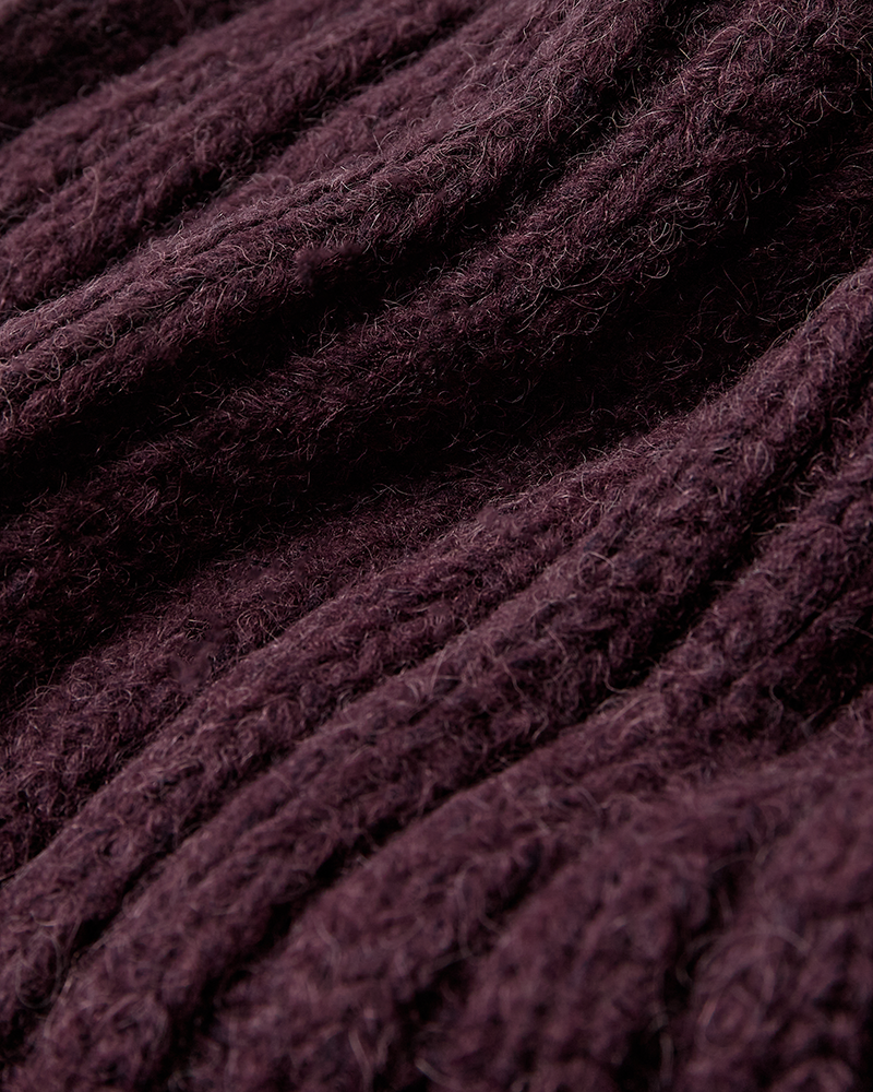 Cmandrea - gebreide pullover met afneembaar coltrui in rood