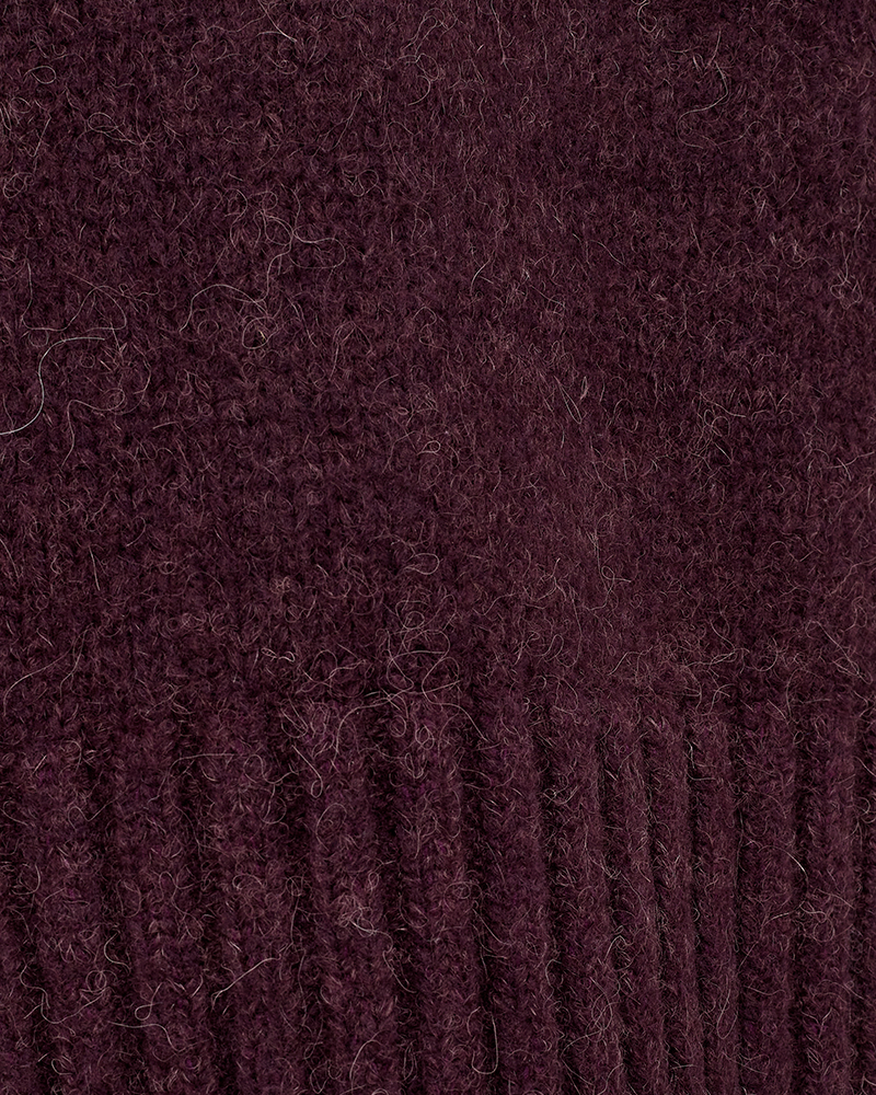 Cmandrea - gebreide pullover met afneembaar coltrui in rood