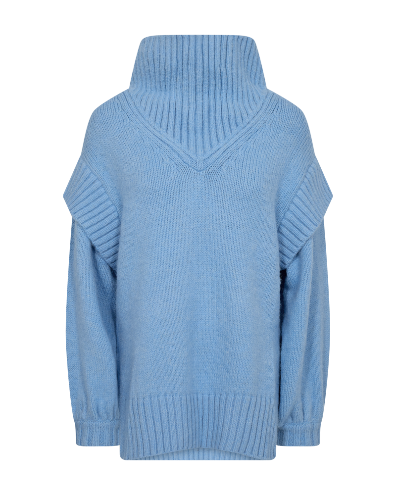 Cmandrea - gebreide pullover in blauw