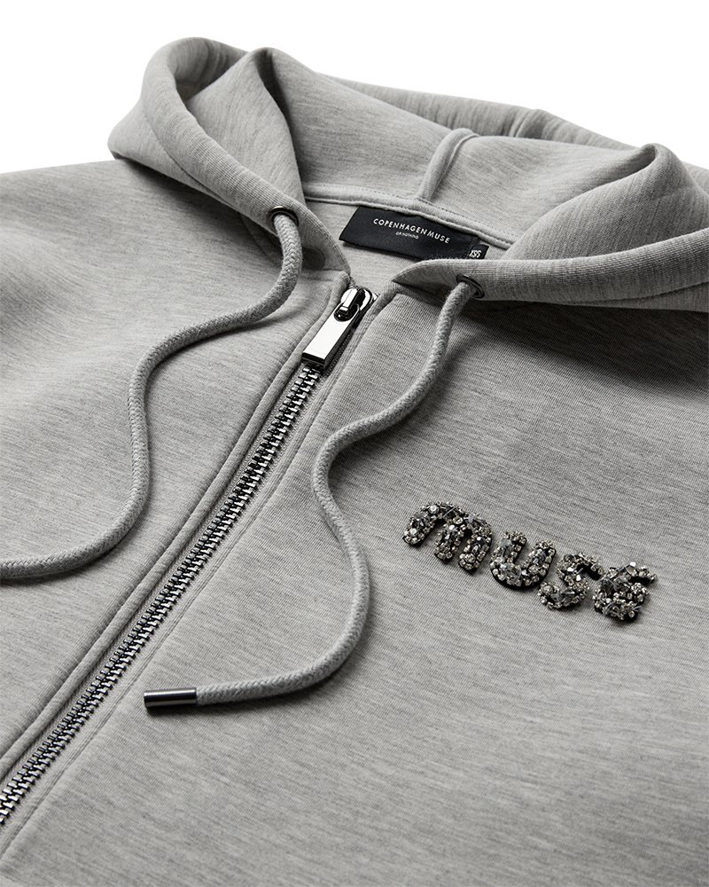 CMSCUBA - Hoodie met logo -details in grijs
