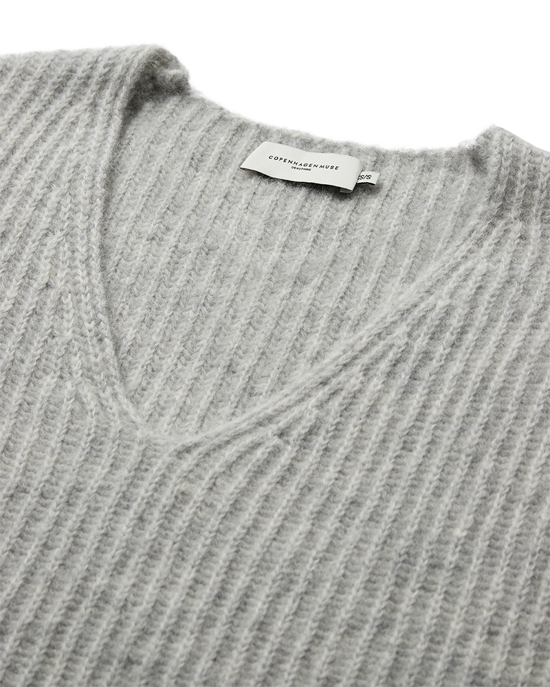 Cmnuggy - geribbelde vest in grijs