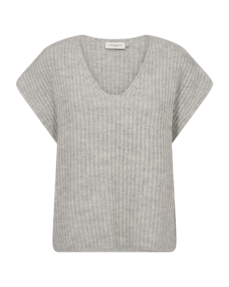 Cmnuggy - geribbelde vest in grijs