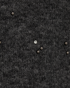 Cmdiamond - pullover met strass en kralen in grijs
