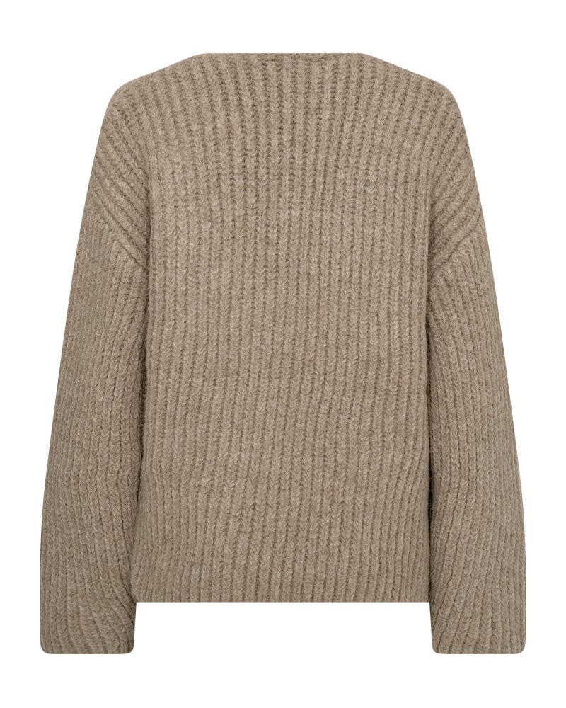 CMANDREA - RIBBED PULLOVER IN BEIGE