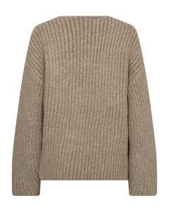CMANDREA - RIBBED PULLOVER IN BEIGE
