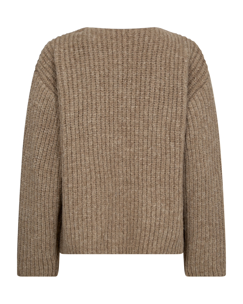 CMANDREA - RIBBED PULLOVER IN BEIGE