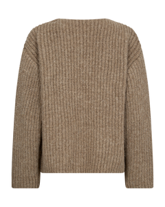 CMANDREA - RIBBED PULLOVER IN BEIGE