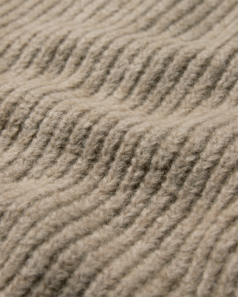 CMANDREA - RIBBED PULLOVER IN BEIGE