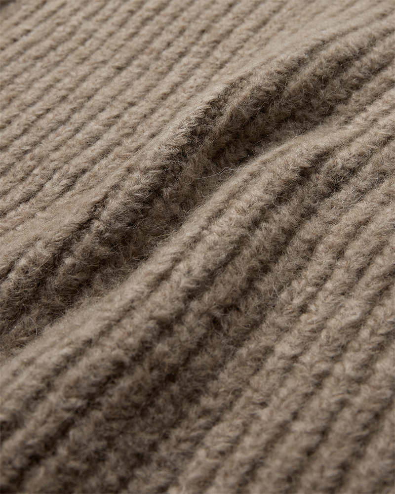 CMANDREA - RIBBED PULLOVER IN BEIGE