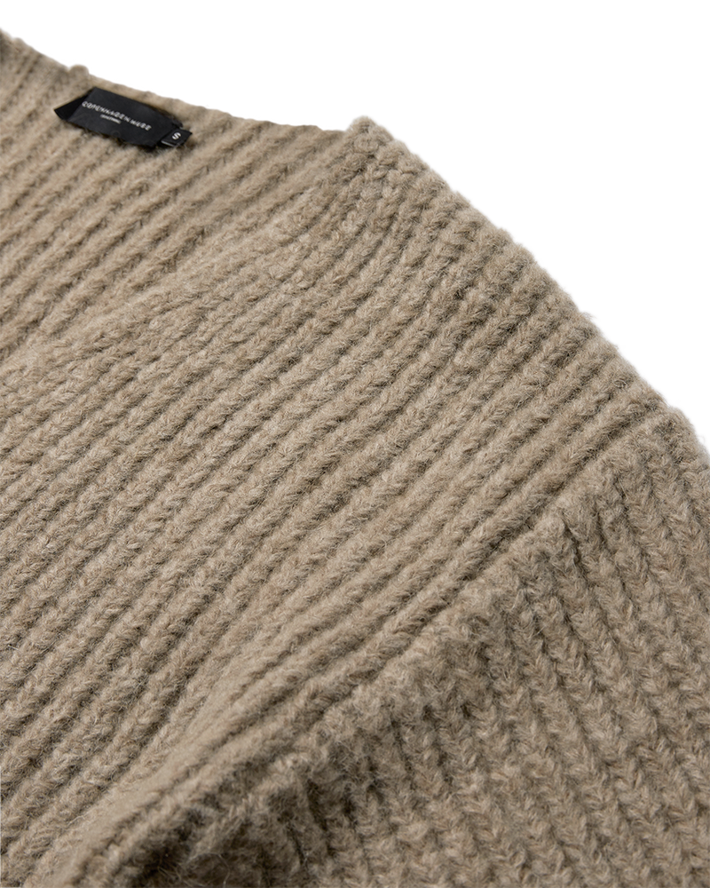 CMANDREA - RIBBED PULLOVER IN BEIGE