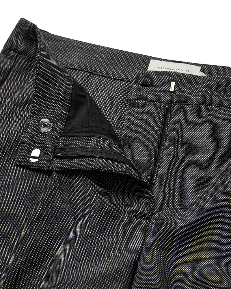 Cmtonnie - broek in donkergrijze melange