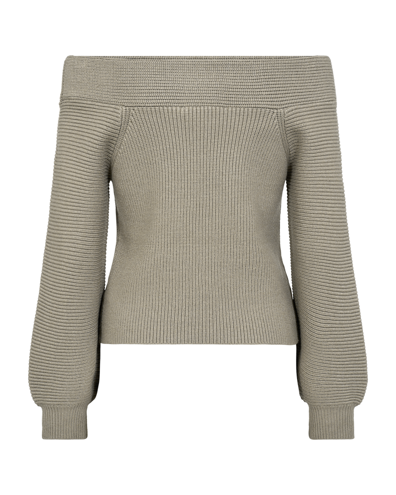 Cmcolin - geribbelde pullover in beige