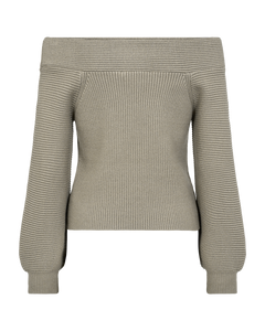 Cmcolin - geribbelde pullover in beige