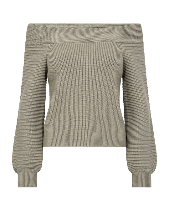 CMCOLIN - RIBBED PULLOVER IN BEIGE