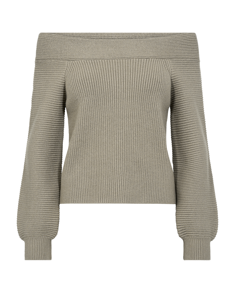 Cmcolin - geribbelde pullover in beige