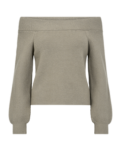 Cmcolin - geribbelde pullover in beige