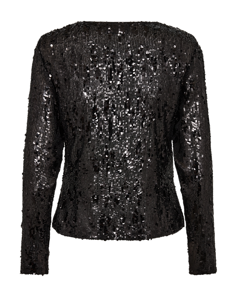 CMSEQUINCE - BLOUSE WITH SEQUINS IN BLACK