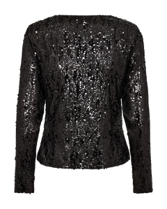 CMSEQUINCE - BLOUSE WITH SEQUINS IN BLACK