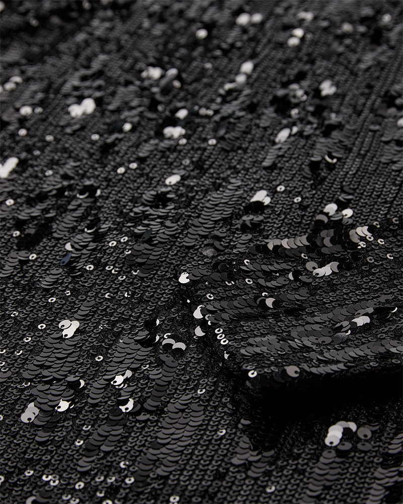 CMSEQUINCE - BLOUSE WITH SEQUINS IN BLACK