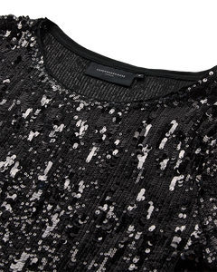 CMSEQUINCE - BLOUSE WITH SEQUINS IN BLACK