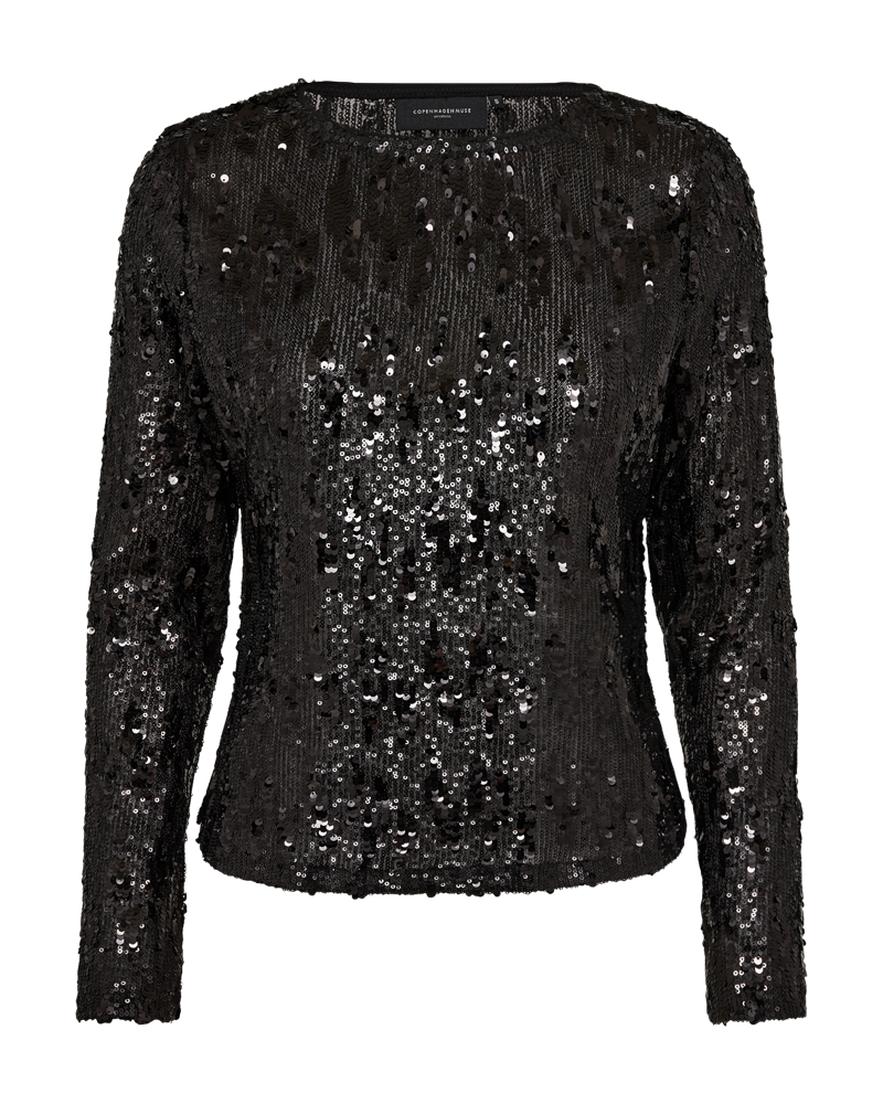 CMSEQUINCE - BLOUSE WITH SEQUINS IN BLACK