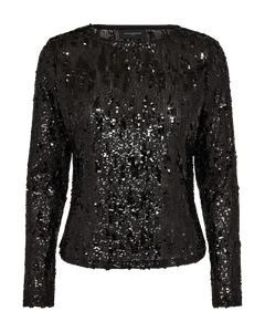 CMSEQUINCE - BLOUSE WITH SEQUINS IN BLACK