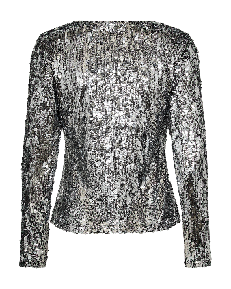 CMSEQUINCE - BLOUSE WITH SEQUINS IN SILVER