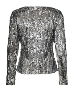 CMSEQUINCE - BLOUSE WITH SEQUINS IN SILVER