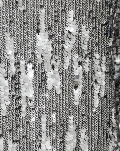 CMSEQUINCE - BLOUSE WITH SEQUINS IN SILVER