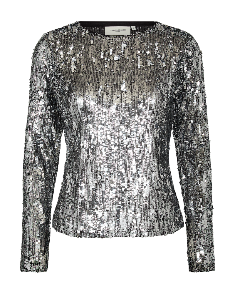 CMSEQUINCE - BLOUSE WITH SEQUINS IN SILVER