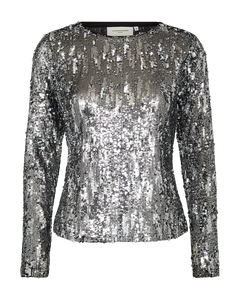 CMSEQUINCE - BLOUSE WITH SEQUINS IN SILVER