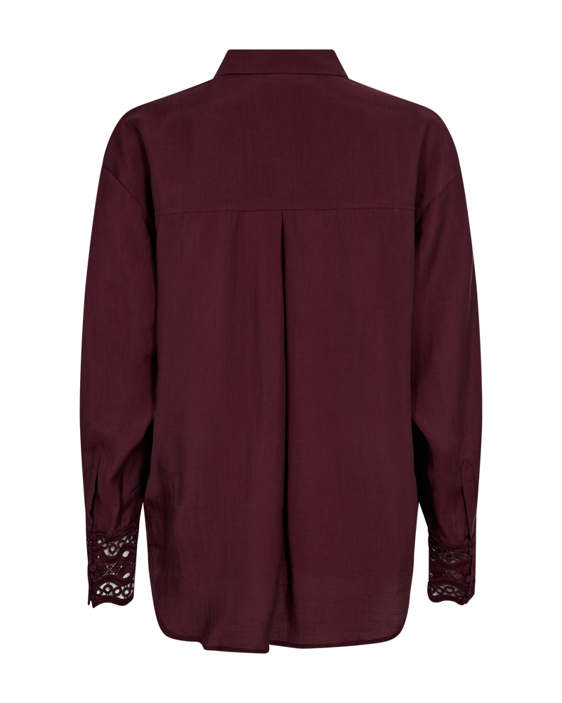 CMMOLLY - LACE SHIRT IN RED