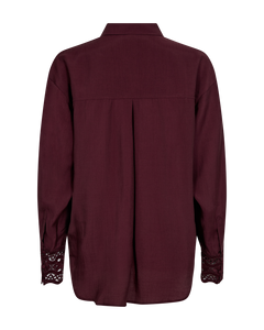 CMMOLLY - LACE SHIRT IN RED