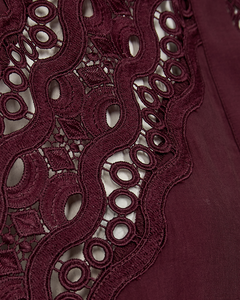 CMMOLLY - LACE SHIRT IN RED